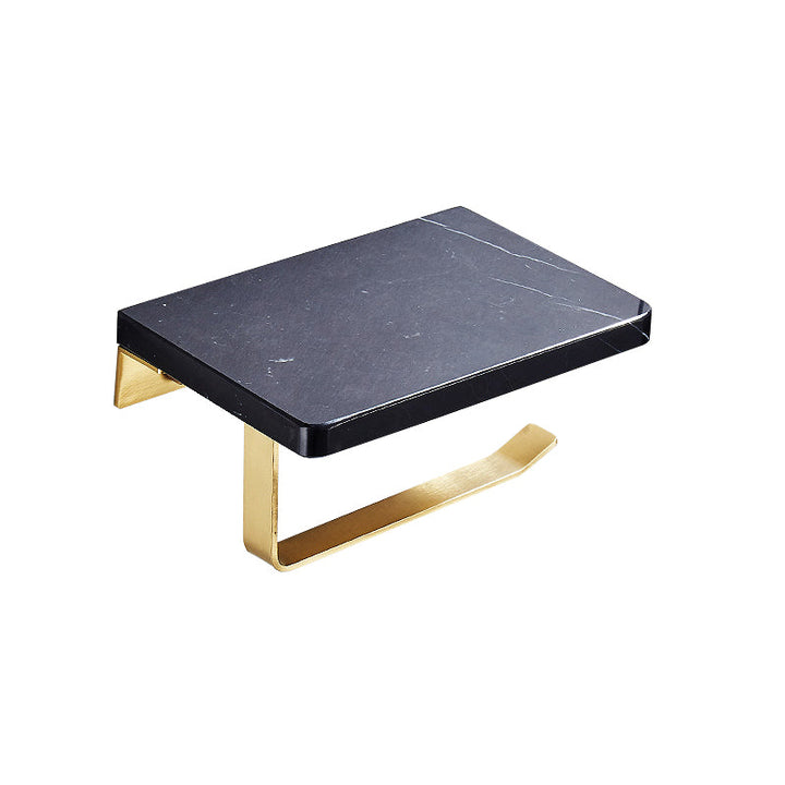 Lisslune | Metal and Marble Bathroom Minimalist Accessory as a Single Item or in a Set in Gold