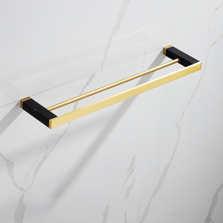 Lisslune | Metal and Marble Bathroom Minimalist Accessory as a Single Item or in a Set in Gold