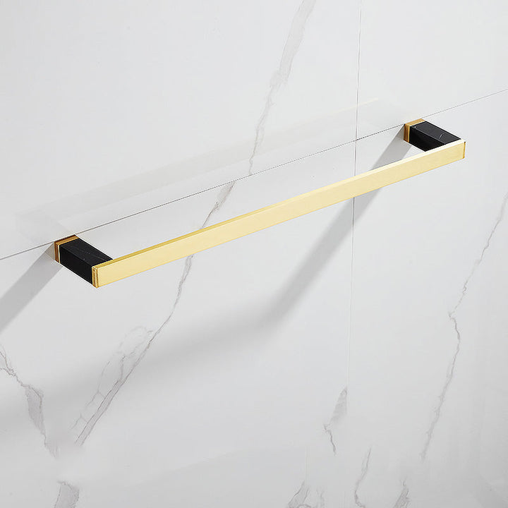 Lisslune | Metal and Marble Bathroom Minimalist Accessory as a Single Item or in a Set in Gold