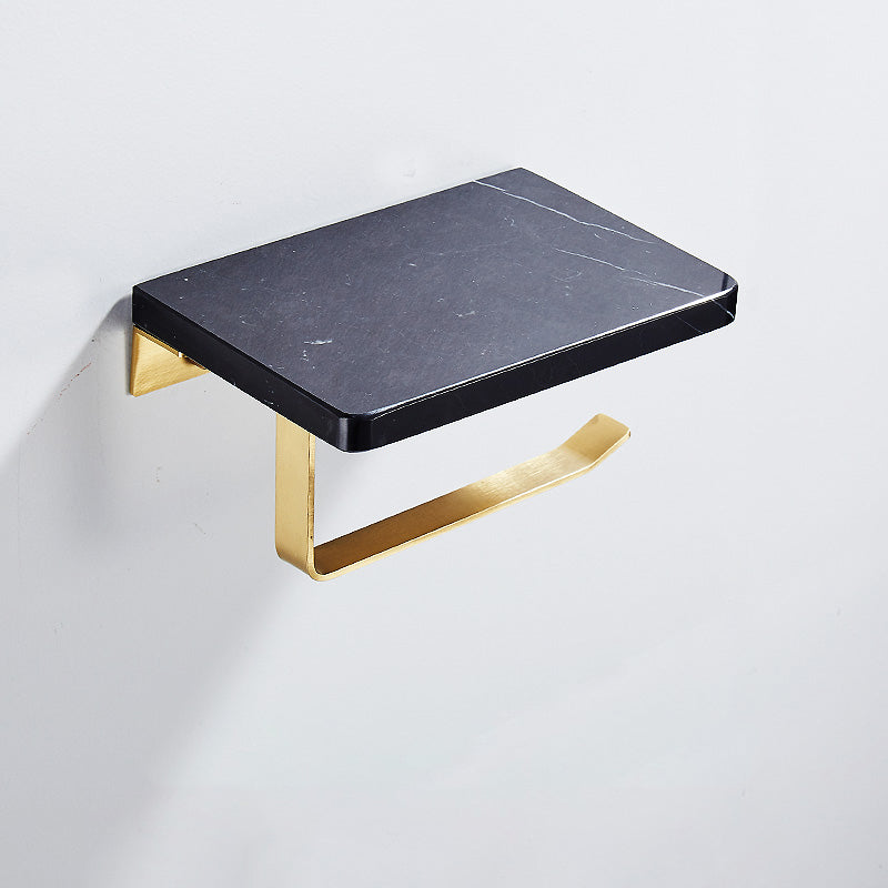 Lisslune | Metal and Marble Bathroom Minimalist Accessory as a Single Item or in a Set in Gold