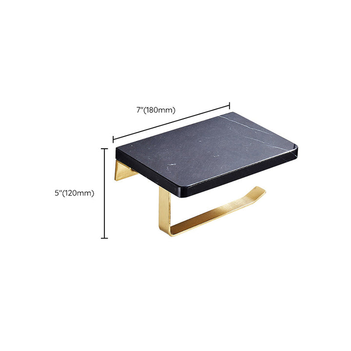 Lisslune | Metal and Marble Bathroom Minimalist Accessory as a Single Item or in a Set in Gold