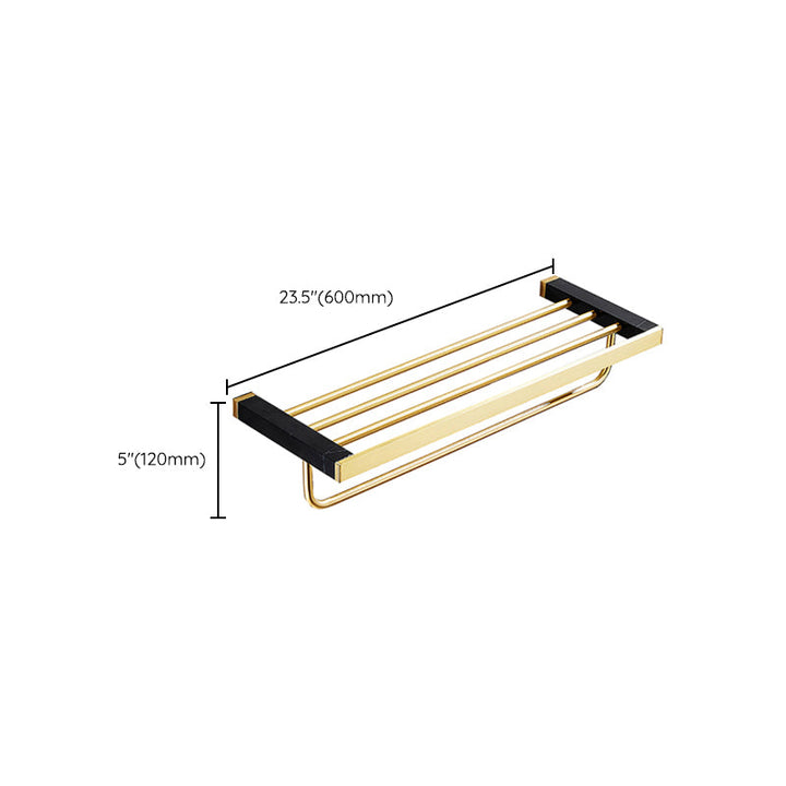 Lisslune | Metal and Marble Bathroom Minimalist Accessory as a Single Item or in a Set in Gold