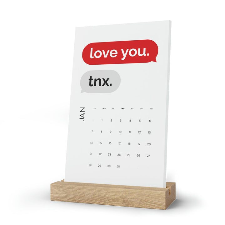 Lisslune | Luxurious 2024 Eco-Friendly Custom Desk Calendar with Photo Features