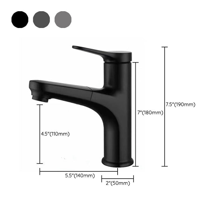 Lisslune | Contemporary Style Faucet Single Lever Mixer with Swivel Spout