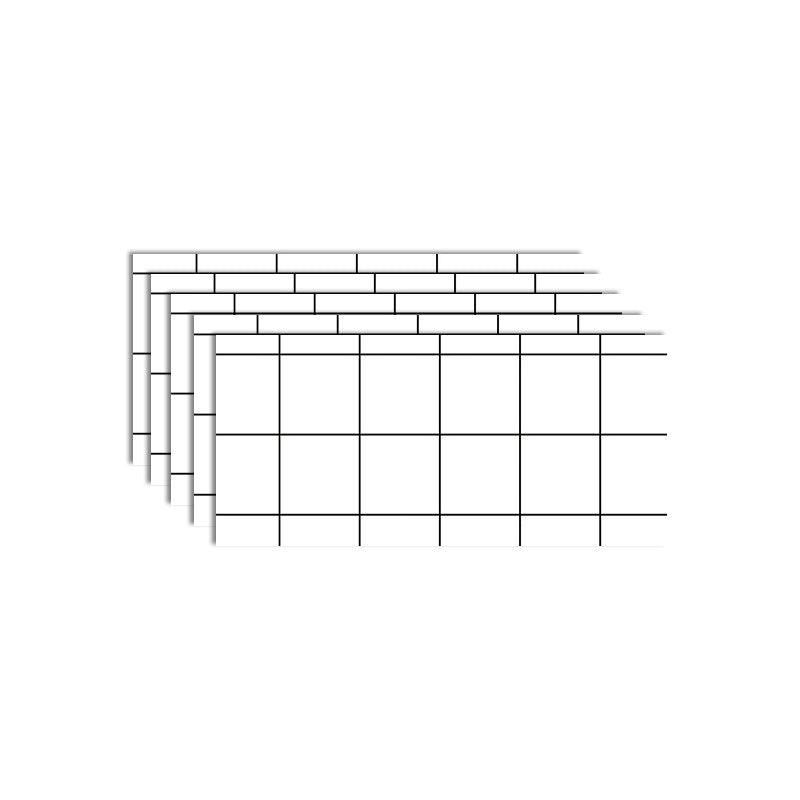 Lisslune | PVC Peel and Stick Back Wall Tiles Rectangular Wallpaper
