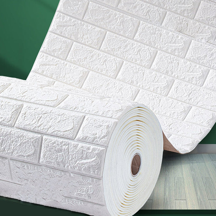 Lisslune | Modern wall-ceiling element for sticking with 3D embossing in white