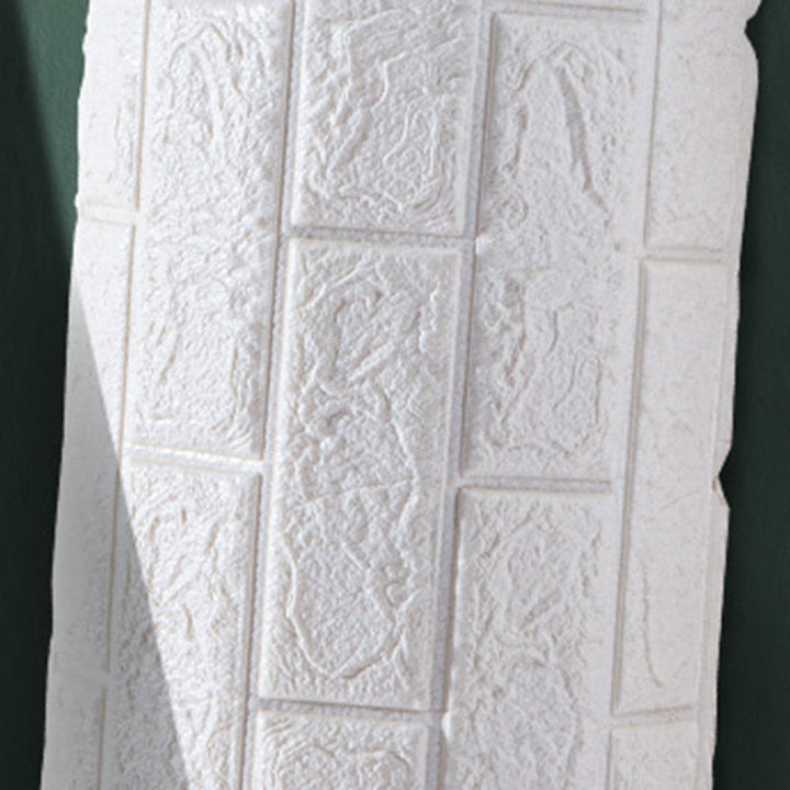 Lisslune | Modern wall-ceiling element for sticking with 3D embossing in white