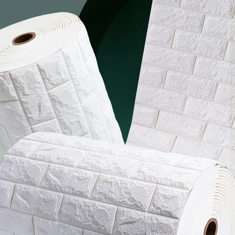 Lisslune | Modern wall-ceiling element for sticking with 3D embossing in white