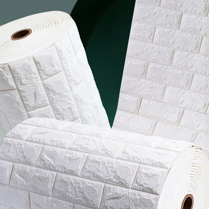 Lisslune | Modern wall-ceiling element for sticking with 3D embossing in white