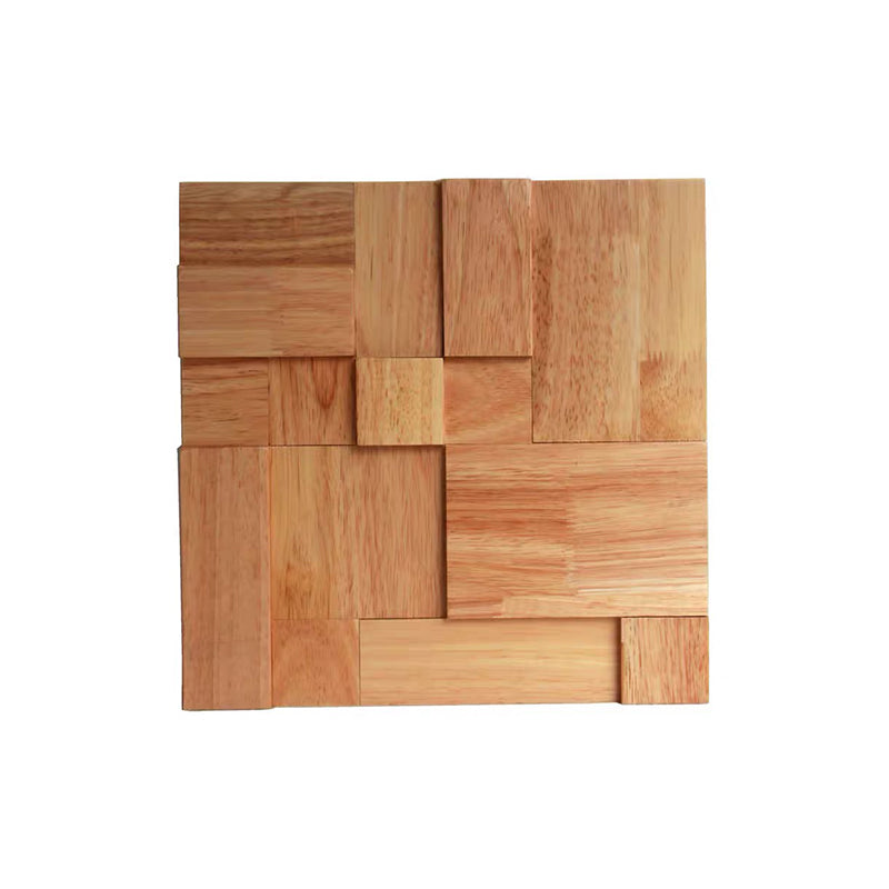 Lisslune | Mosaic Wood Wall Cladding Glue Living Room Modern Style Wood Plank
