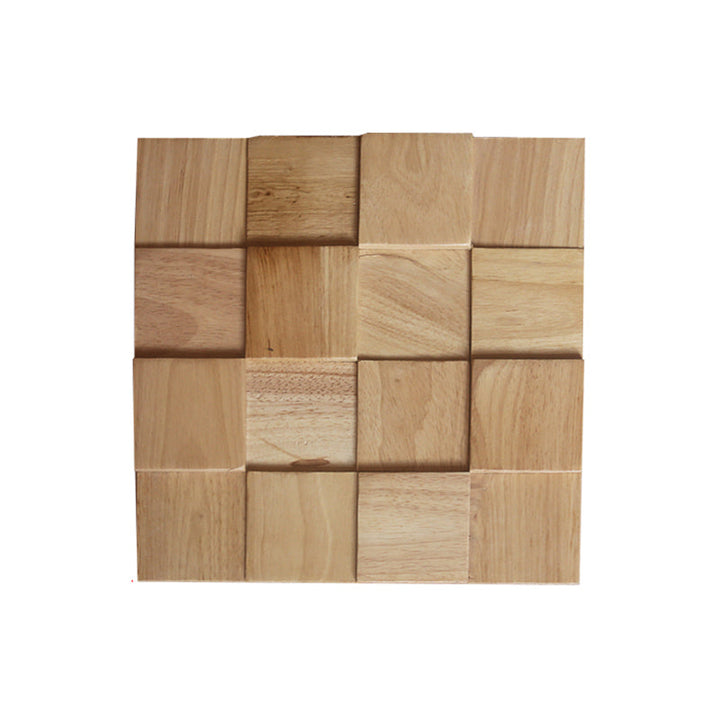 Lisslune | Mosaic Wood Wall Cladding Glue Living Room Modern Style Wood Plank