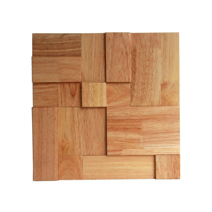 Lisslune | Mosaic Wood Wall Cladding Glue Living Room Modern Style Wood Plank