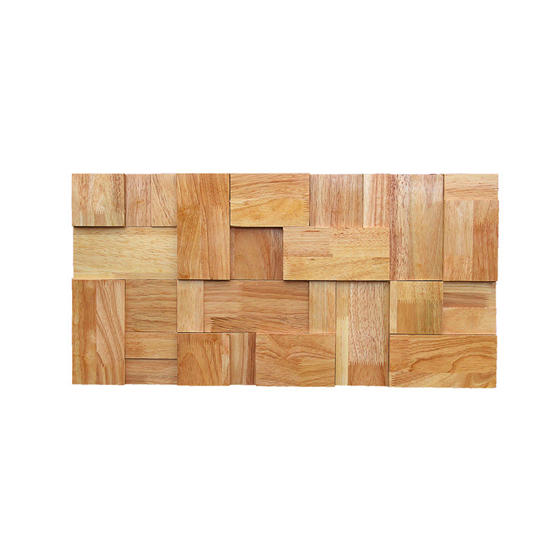Lisslune | Mosaic Wood Wall Cladding Glue Living Room Modern Style Wood Plank