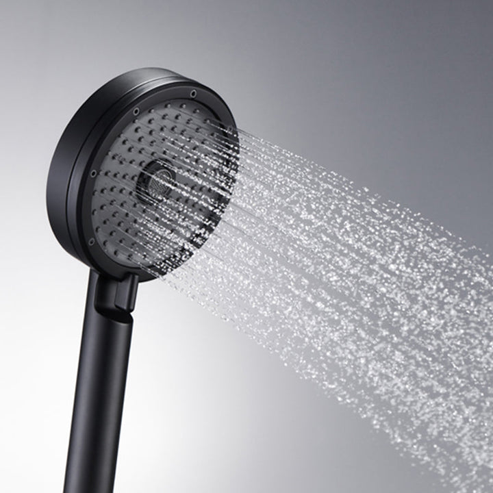 Lisslune | Matt Black Hand Shower Modern 3-Stream Round Wall Mounted Hand Shower