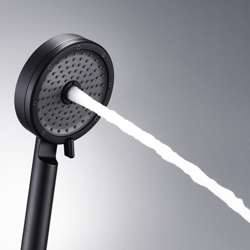 Lisslune | Matt Black Hand Shower Modern 3-Stream Round Wall Mounted Hand Shower