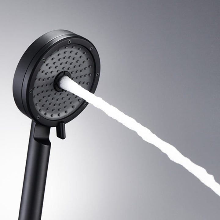 Lisslune | Matt Black Hand Shower Modern 3-Stream Round Wall Mounted Hand Shower
