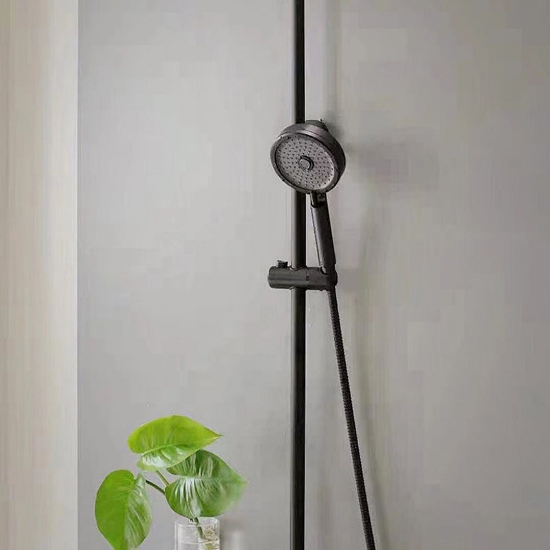 Lisslune | Matt Black Hand Shower Modern 3-Stream Round Wall Mounted Hand Shower