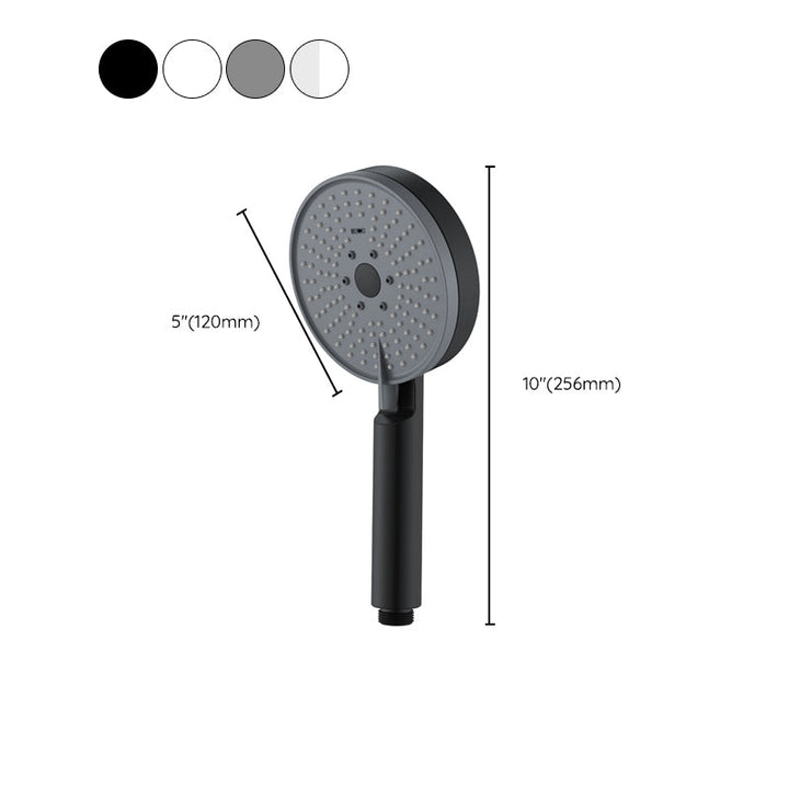 Lisslune | Matt Black Hand Shower Modern 3-Stream Round Wall Mounted Hand Shower