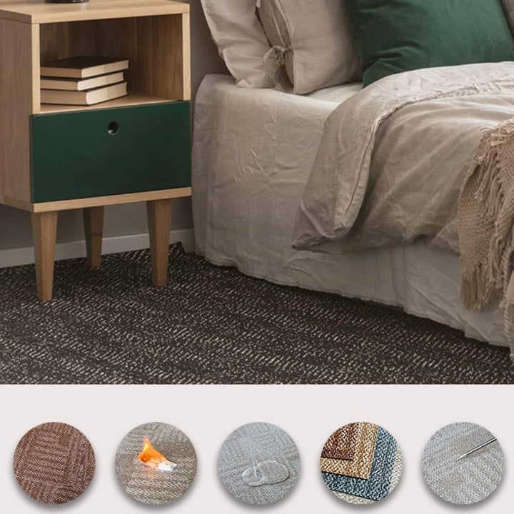Lisslune | Living Spaces Square Vinyl Flooring Peel and Stick Fabric Look PVC Floor Covering