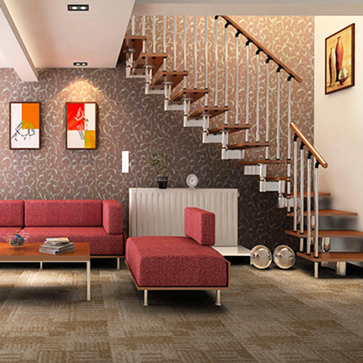 Lisslune | Living Spaces Square Vinyl Flooring Peel and Stick Fabric Look PVC Floor Covering
