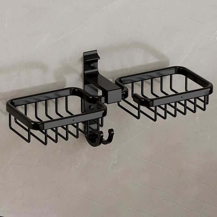 Lisslune | Modern Bathroom Accessory Set Shelf Black/Silver/Grey Bathroom Accessories Set