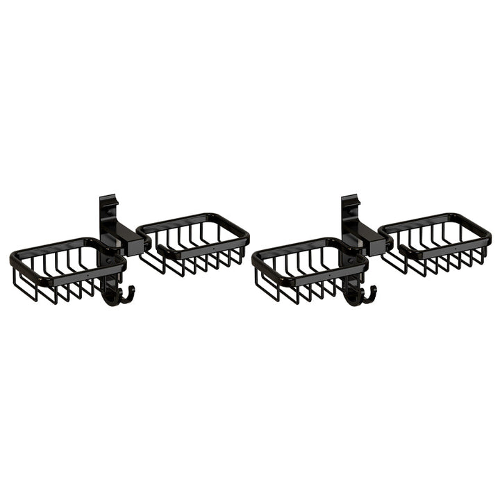 Lisslune | Modern Bathroom Accessory Set Shelf Black/Silver/Grey Bathroom Accessories Set