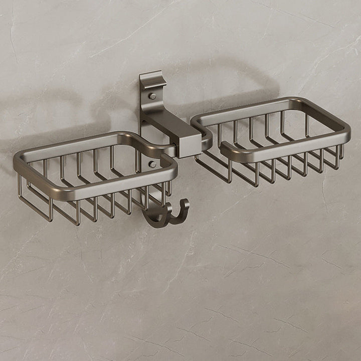 Lisslune | Modern Bathroom Accessories Set Bathroom Shelf Black/Silver/Gray Bathroom Accessories Set