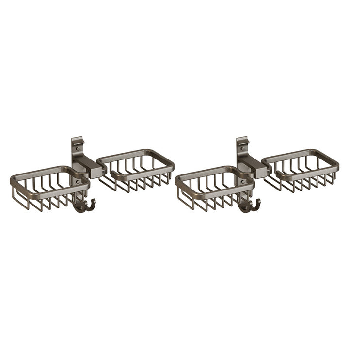 Lisslune | Modern Bathroom Accessory Set Shelf Black/Silver/Grey Bathroom Accessories Set