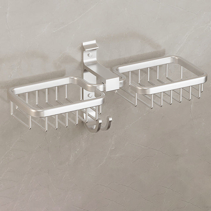 Lisslune | Modern Bathroom Accessory Set Shelf Black/Silver/Grey Bathroom Accessories Set