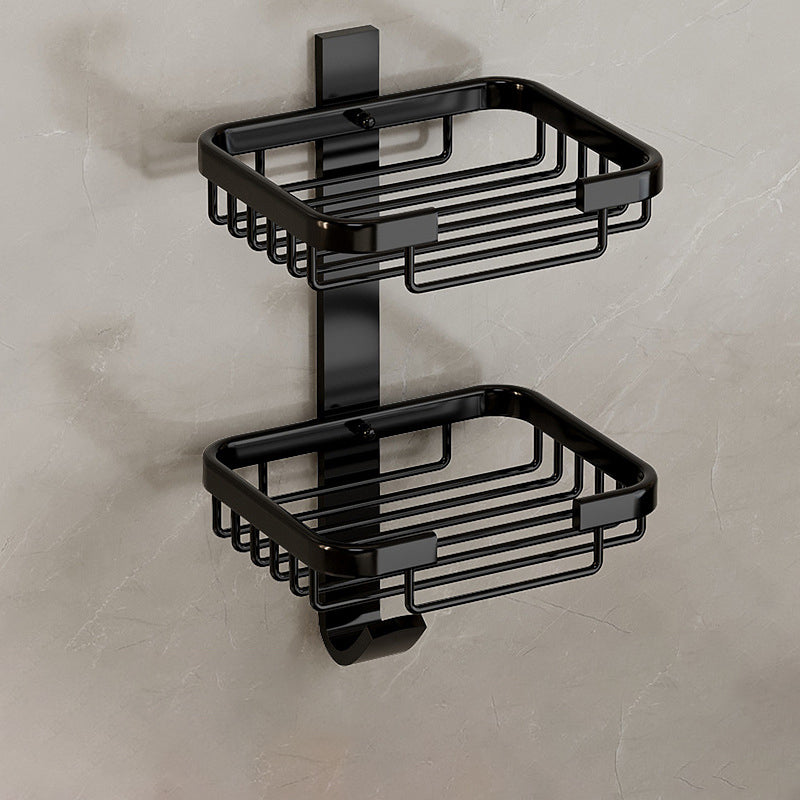 Lisslune | Modern Bathroom Accessory Set Shelf Black/Silver/Grey Bathroom Accessories Set