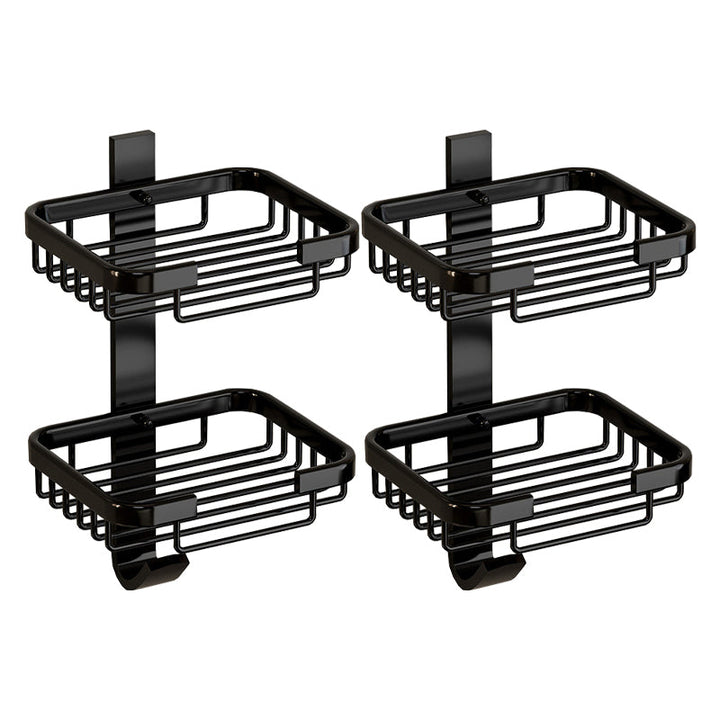 Lisslune | Modern Bathroom Accessories Set Bathroom Shelf Black/Silver/Gray Bathroom Accessories Set