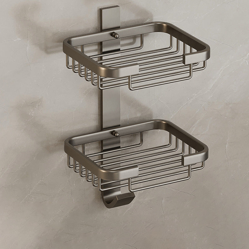 Lisslune | Modern Bathroom Accessory Set Shelf Black/Silver/Grey Bathroom Accessories Set