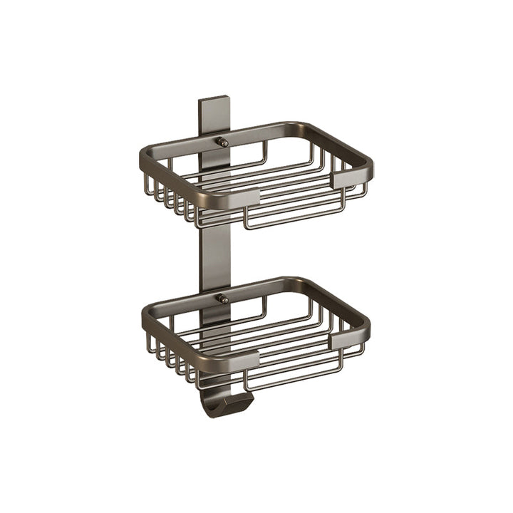 Lisslune | Modern Bathroom Accessories Set Bathroom Shelf Black/Silver/Gray Bathroom Accessories Set