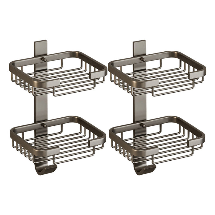 Lisslune | Modern Bathroom Accessories Set Bathroom Shelf Black/Silver/Gray Bathroom Accessories Set