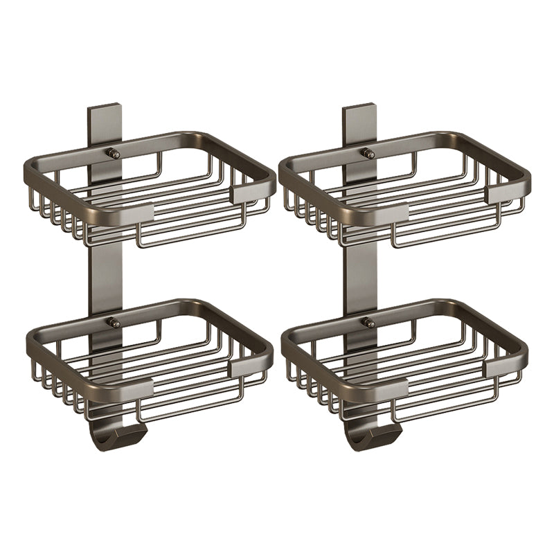 Lisslune | Modern Bathroom Accessory Set Shelf Black/Silver/Grey Bathroom Accessories Set