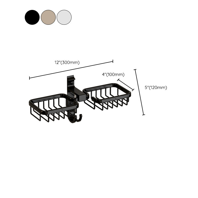 Lisslune | Modern Bathroom Accessories Set Bathroom Shelf Black/Silver/Gray Bathroom Accessories Set