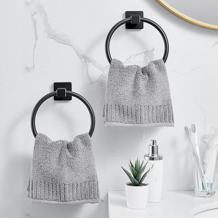 Lisslune | Traditional Bathroom Accessories Set Black Towel Ring Bathroom Shelf Bathroom Accessories Set