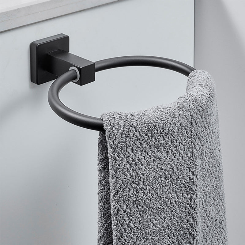 Lisslune | Traditional Bathroom Accessories Set Black Towel Ring Bathroom Shelf Bathroom Accessories Set