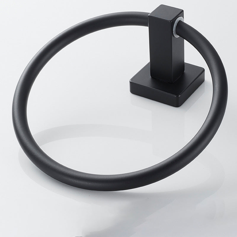 Lisslune | Traditional Bathroom Accessories Set Black Towel Ring Bathroom Shelf Bathroom Accessories Set