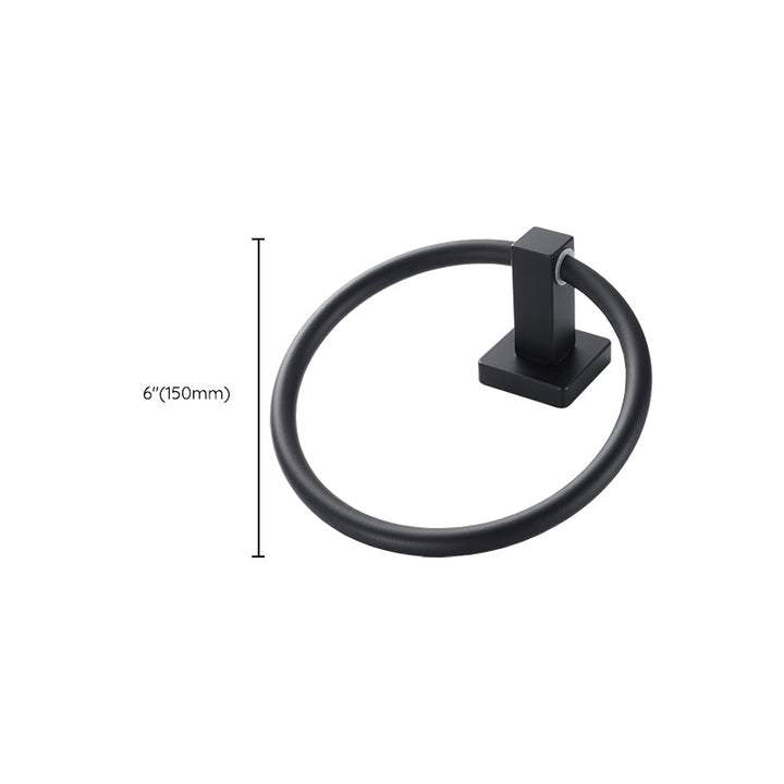Lisslune | Traditional Bathroom Accessories Set Black Towel Ring Bathroom Shelf Bathroom Accessories Set