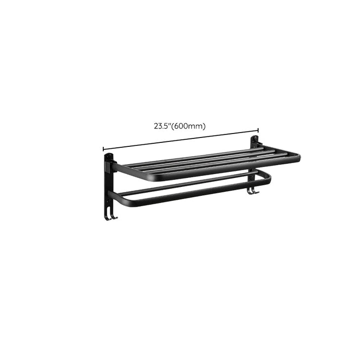 Lisslune | Traditional Bathroom Accessories Set Black Towel Ring Bathroom Shelf Bathroom Accessories Set