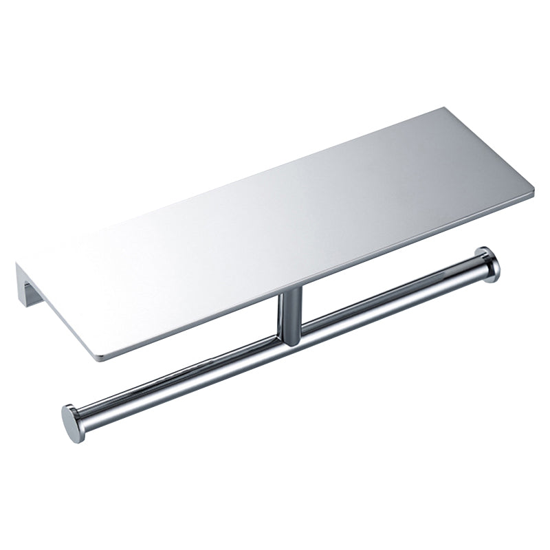 Lisslune | Contemporary 2-piece Bathroom Set in Polished Chrome Stainless Steel Toilet Paper Holder