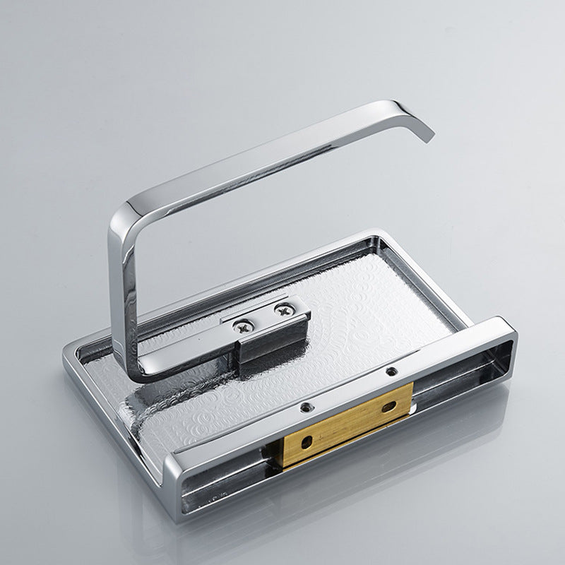 Lisslune | Contemporary 2-piece Bathroom Set in Polished Chrome Stainless Steel Toilet Paper Holder