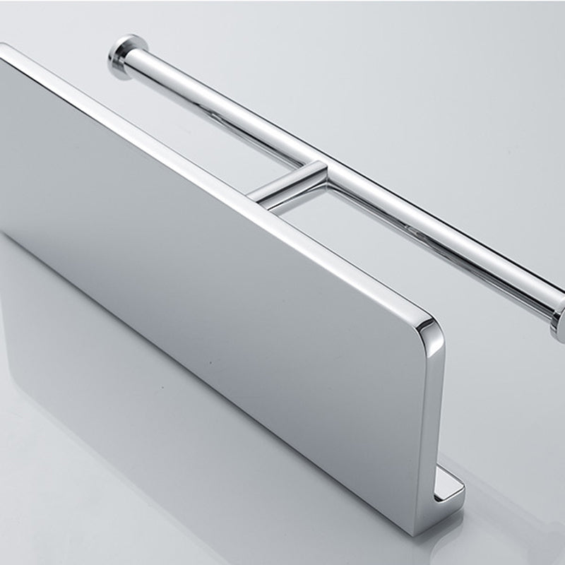 Lisslune | Contemporary 2-piece Bathroom Set in Polished Chrome Stainless Steel Toilet Paper Holder