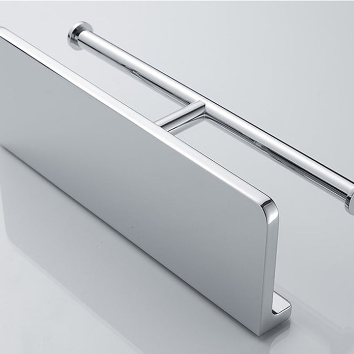 Lisslune | Contemporary 2-piece Bathroom Set in Polished Chrome Stainless Steel Toilet Paper Holder