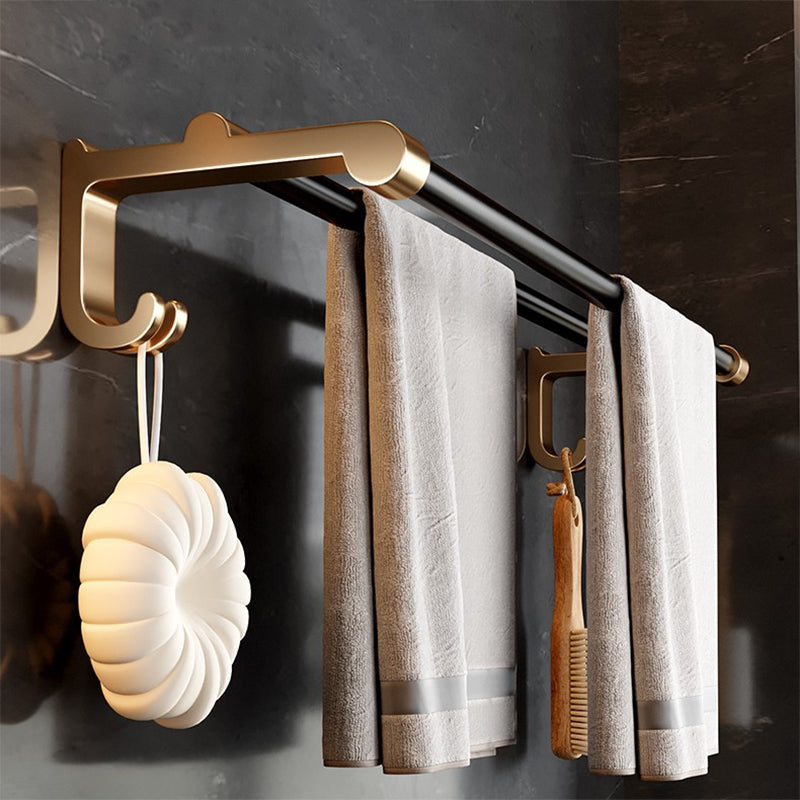 Lisslune | Modern black bath accessory set towel bar bathroom accessory set