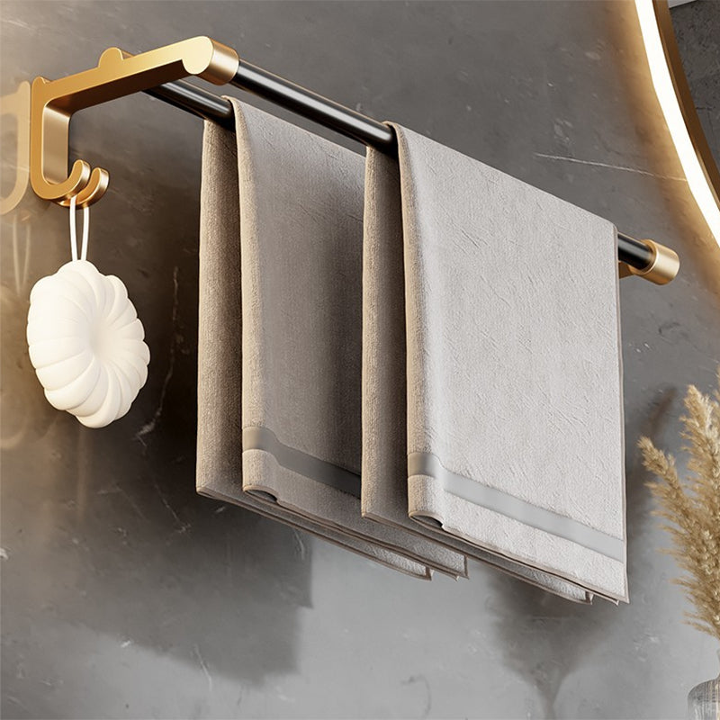 Lisslune | Modern black bathroom accessory set towel bar bathroom accessory set