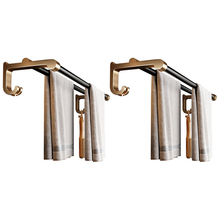 Lisslune | Modern black bathroom accessory set towel bar bathroom accessory set
