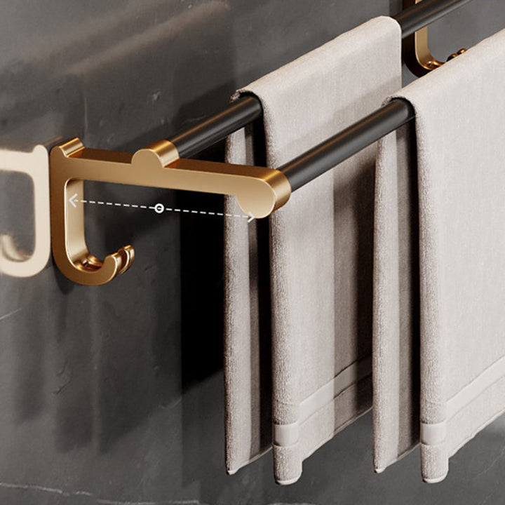 Lisslune | Modern black bathroom accessory set towel bar bathroom accessory set