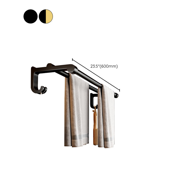 Lisslune | Modern black bathroom accessory set towel bar bathroom accessory set